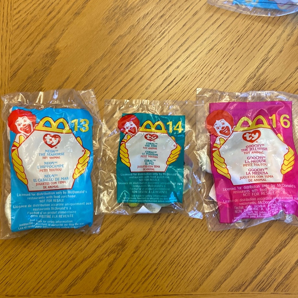 McDonald’s Ty beanie baby set up three sealed in bag excellent condition